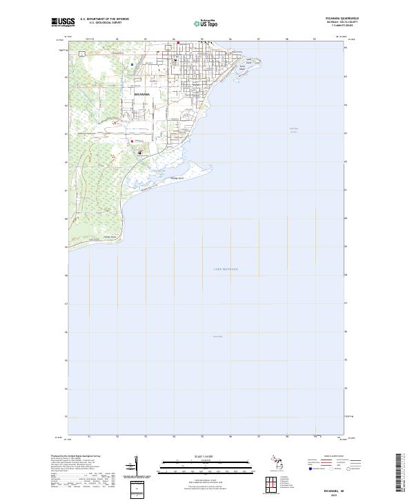 Escanaba topographic map thumbnail