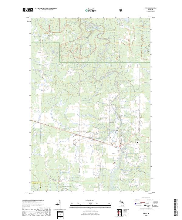 Ewen topographic map thumbnail