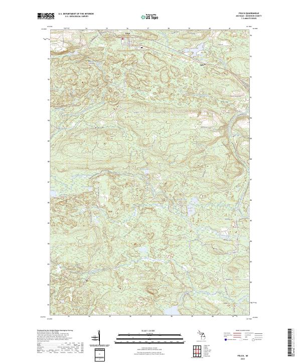 Felch topographic map thumbnail