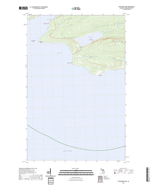 Feldtmann Lake topographic map thumbnail