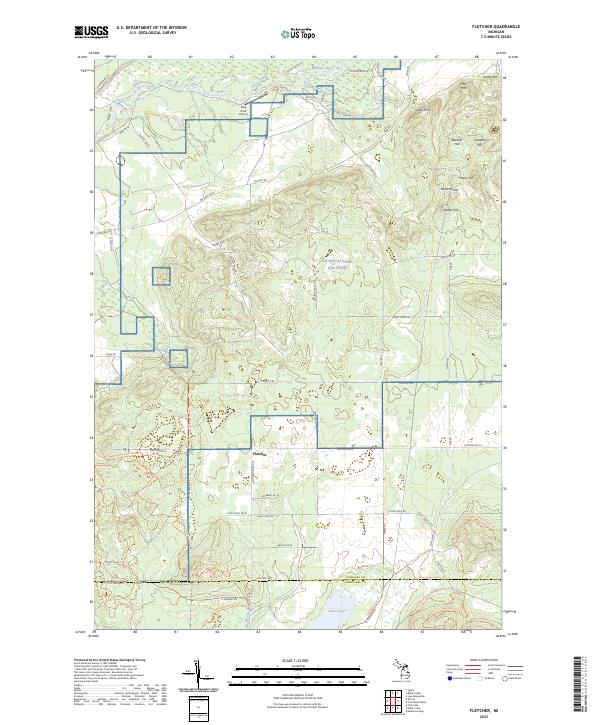 Fletcher topographic map thumbnail