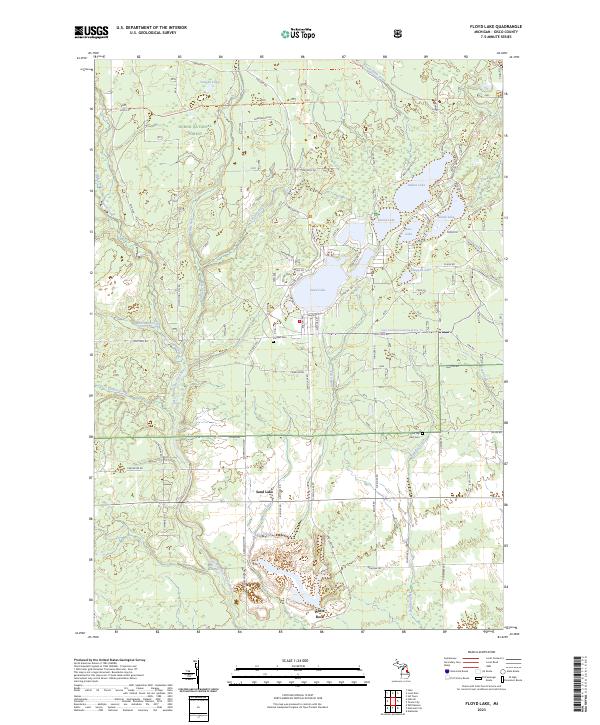 Floyd Lake topographic map thumbnail