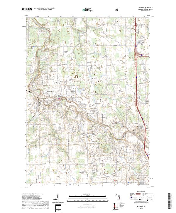 Flushing topographic map thumbnail