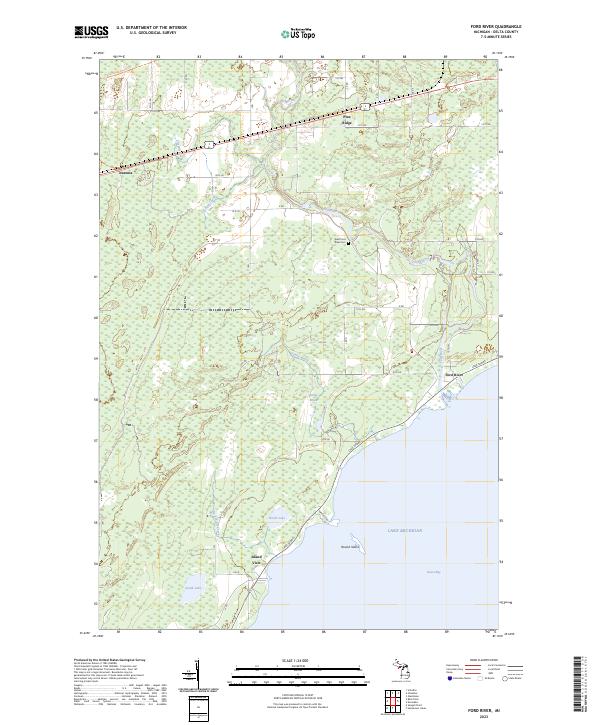 Ford River topographic map thumbnail