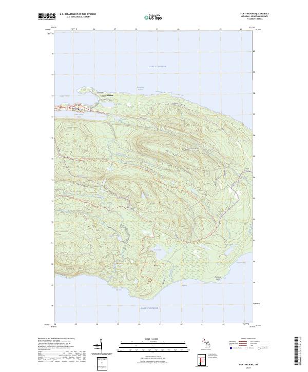 Fort Wilkins topographic map thumbnail