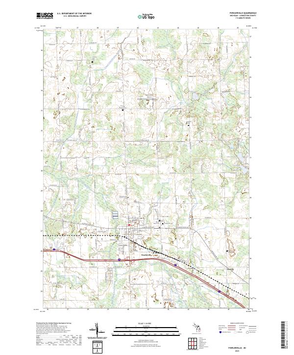 Fowlerville topographic map thumbnail