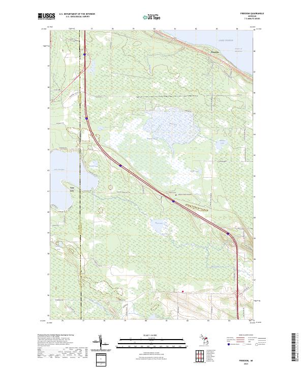 Freedom topographic map thumbnail