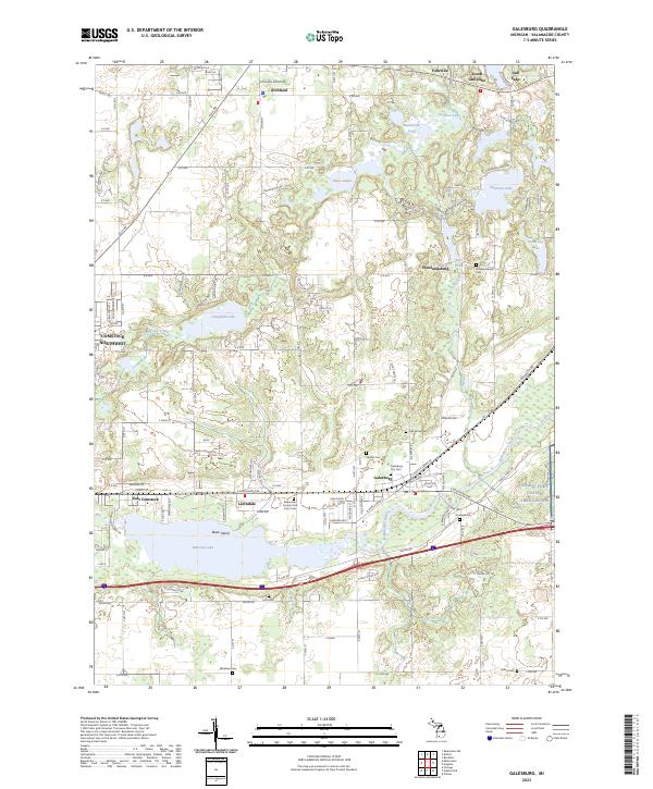 Galesburg topographic map thumbnail