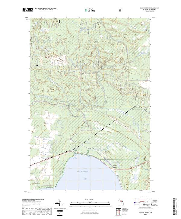 Garden Corners topographic map thumbnail