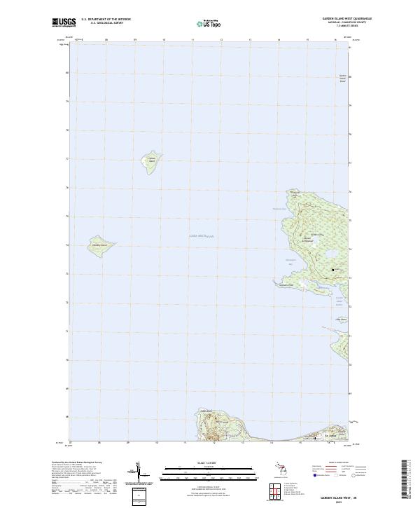 Garden Island West topographic map thumbnail