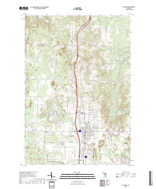 Gaylord topographic map thumbnail