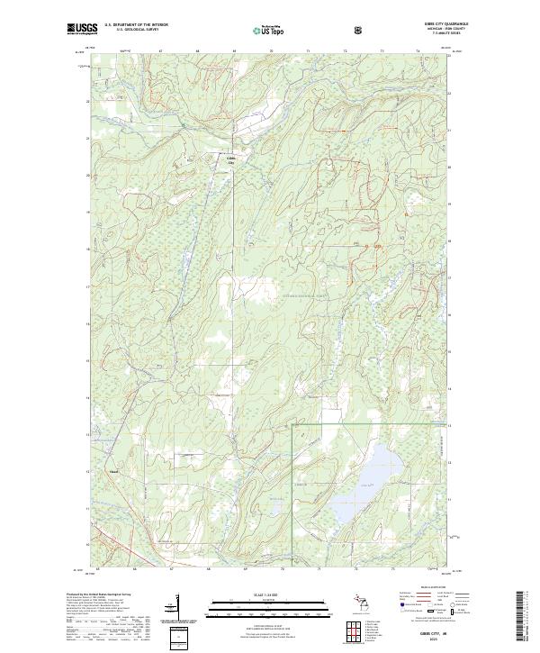 Gibbs City topographic map thumbnail