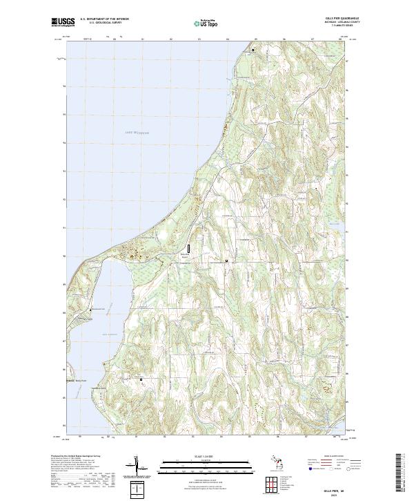 Gills Pier topographic map thumbnail