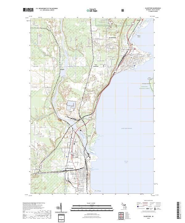 Gladstone topographic map thumbnail