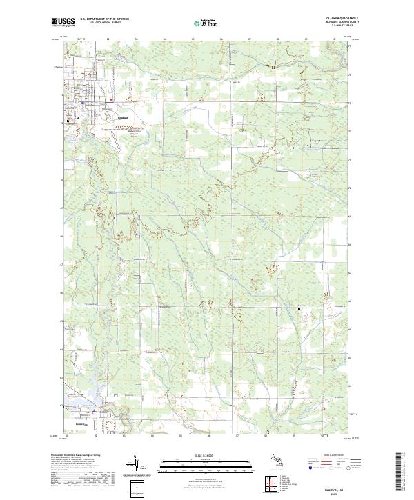 Gladwin topographic map thumbnail