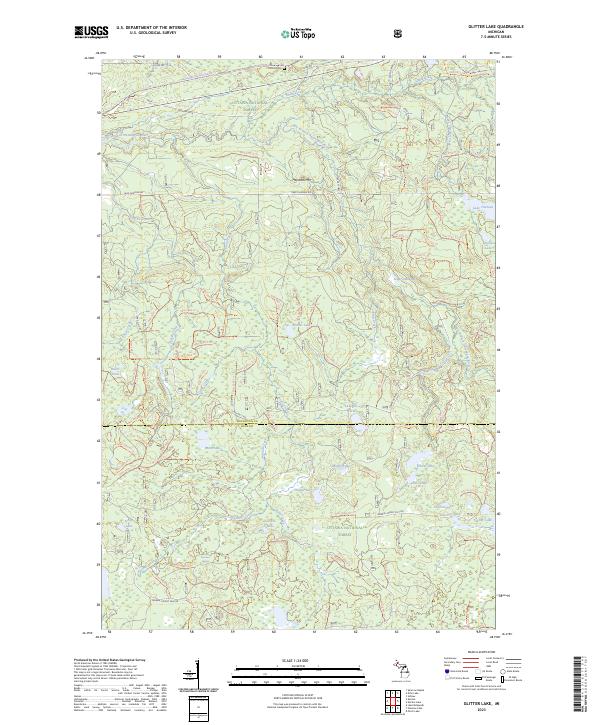 Glitter Lake topographic map thumbnail