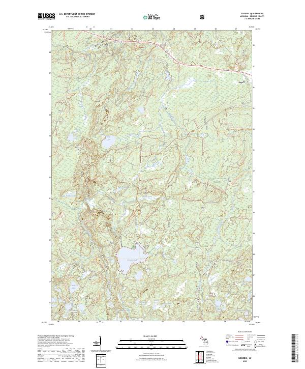 Gogebic topographic map thumbnail