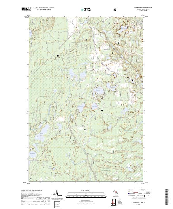 Gooseneck Lake topographic map thumbnail