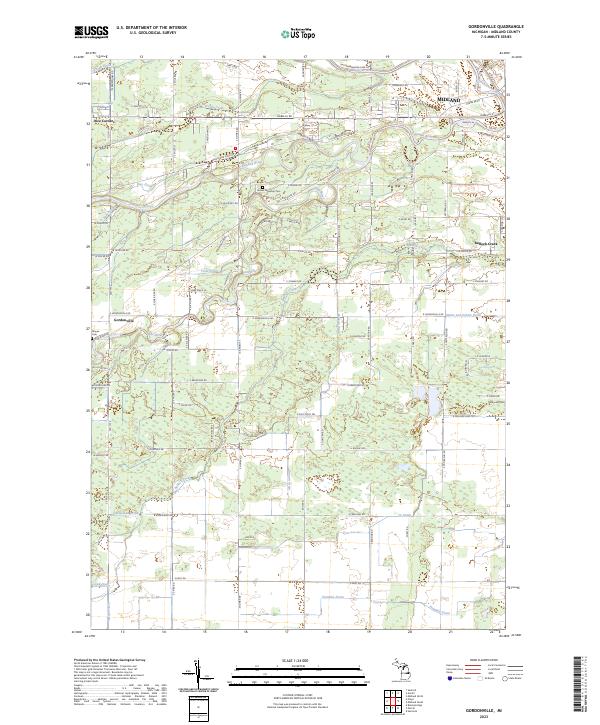 Gordonville topographic map thumbnail