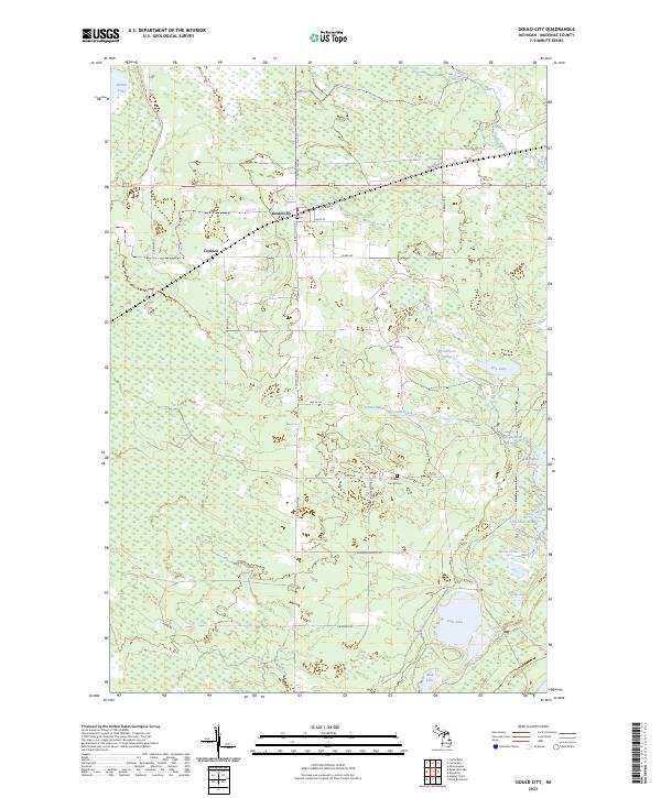 Gould City topographic map thumbnail