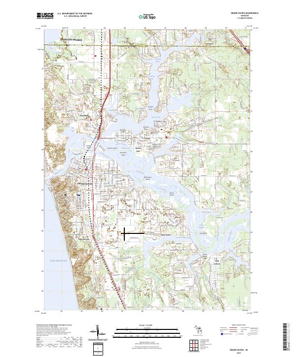 Grand Haven topographic map thumbnail