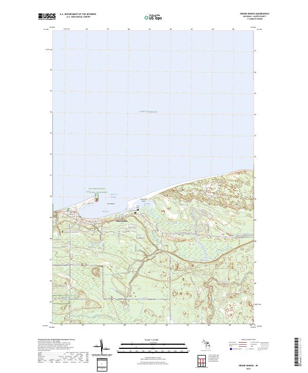 Grand Marais topographic map thumbnail