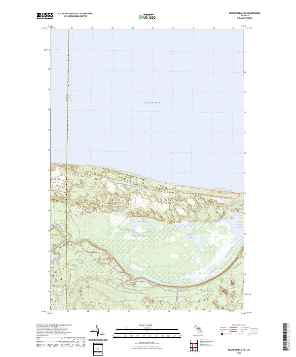 Grand Marais NE topographic map thumbnail