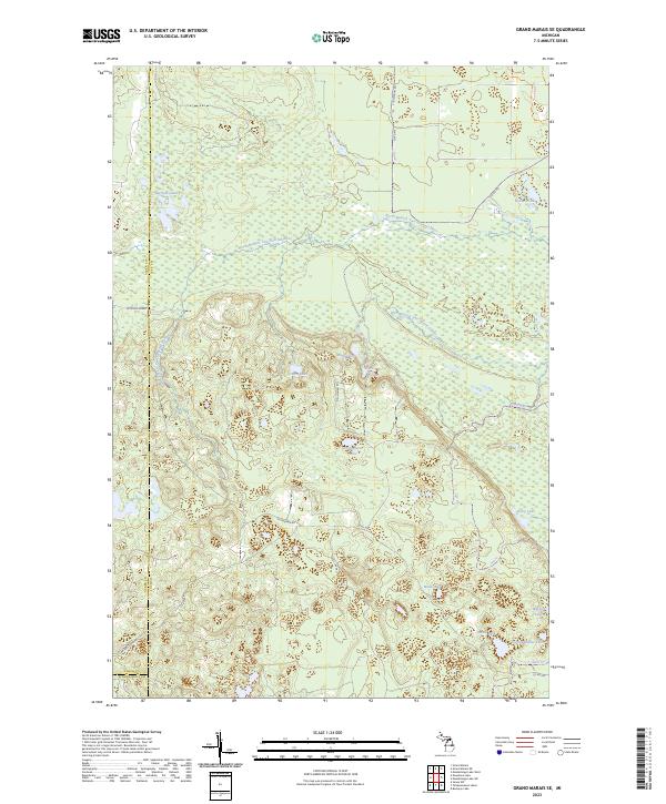 Grand Marais SE topographic map thumbnail