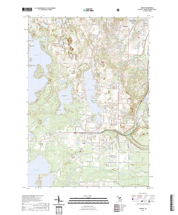 Grawn topographic map thumbnail