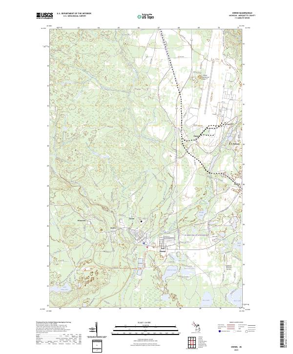 Gwinn topographic map thumbnail