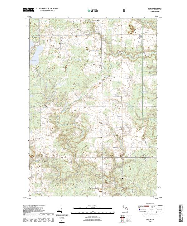Hale SE topographic map thumbnail