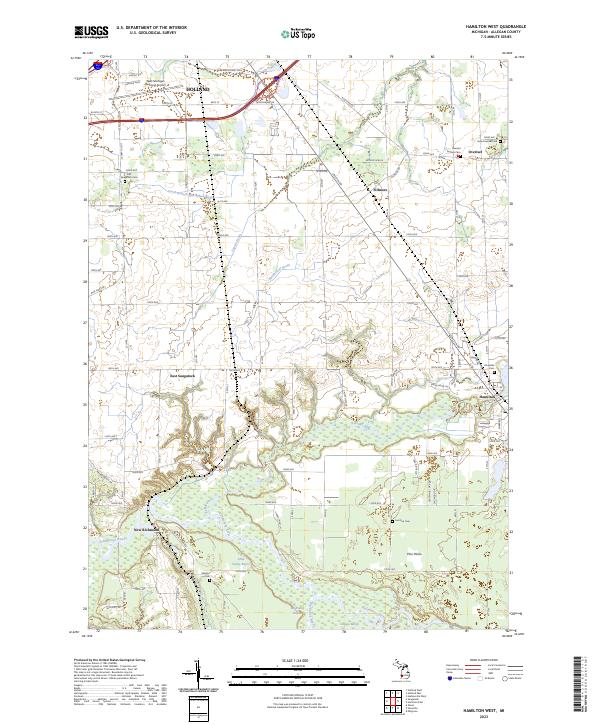 Hamilton West topographic map thumbnail