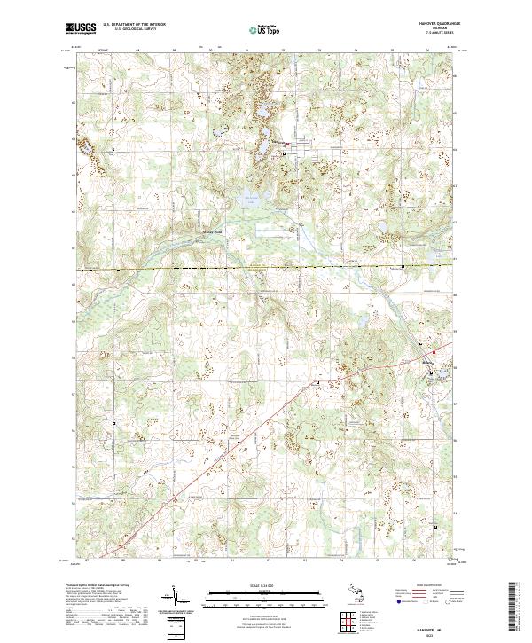 Hanover topographic map thumbnail