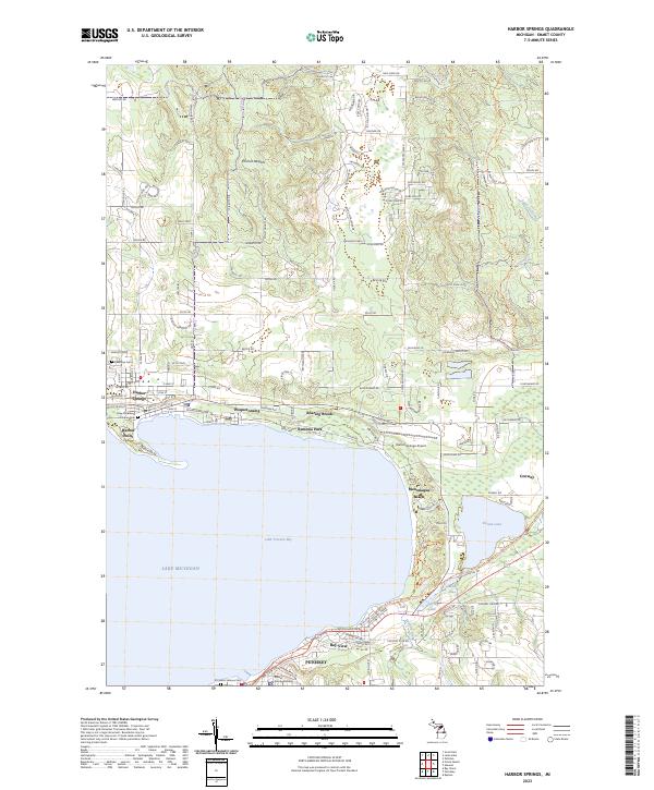 Harbor Springs topographic map thumbnail