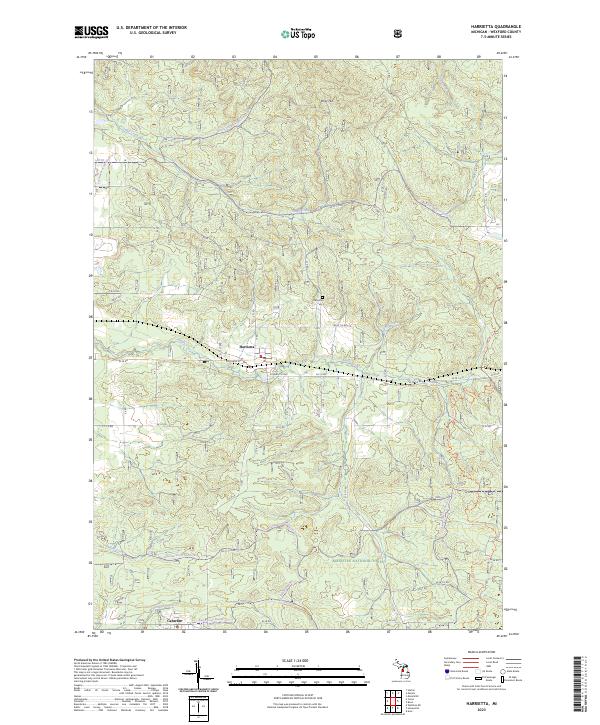 Harrietta topographic map thumbnail