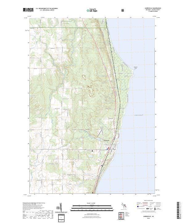 Harrisville topographic map thumbnail
