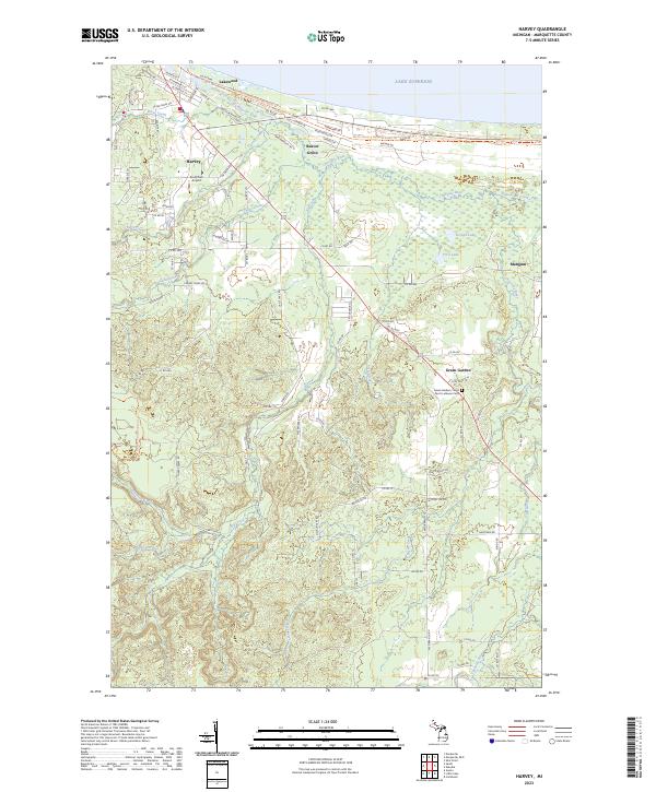 Harvey topographic map thumbnail