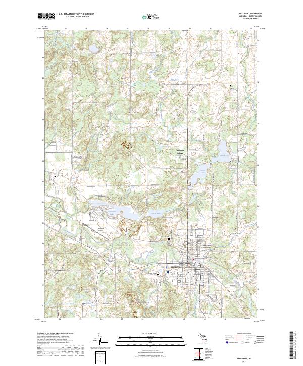 Hastings topographic map thumbnail