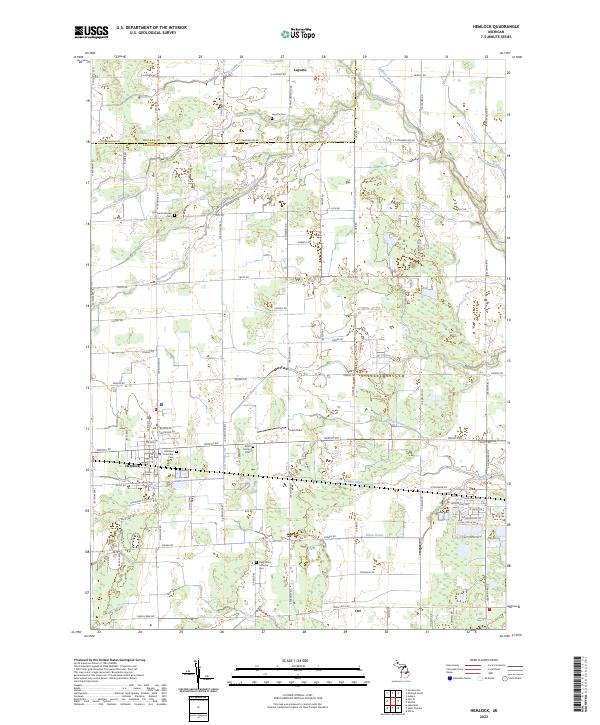 Hemlock topographic map thumbnail