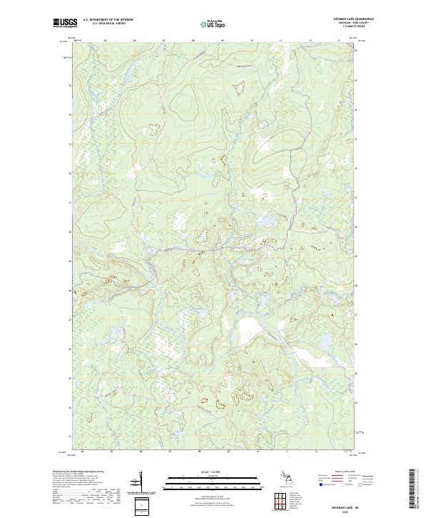 Hickman Lake topographic map thumbnail