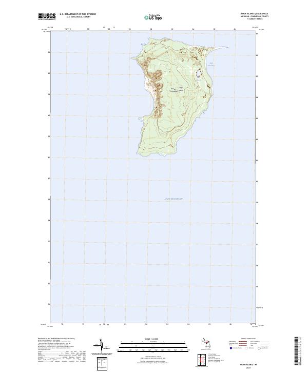 High Island 2023 topographic map thumbnail