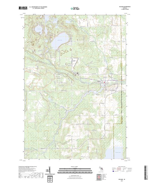 Hillman topographic map thumbnail