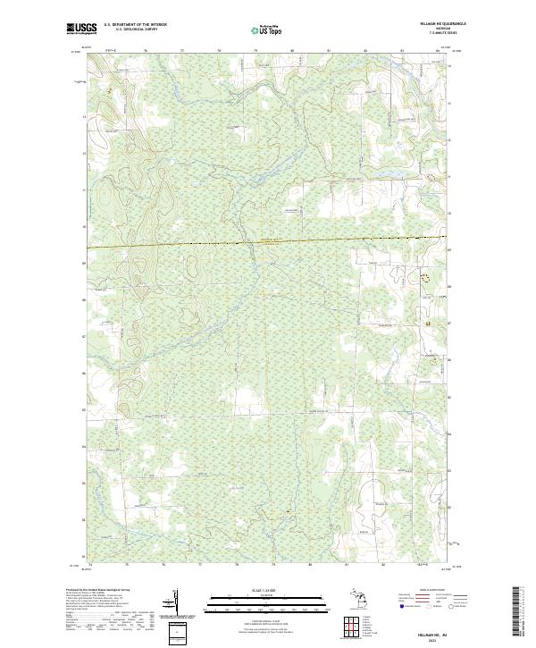 Hillman NE topographic map thumbnail