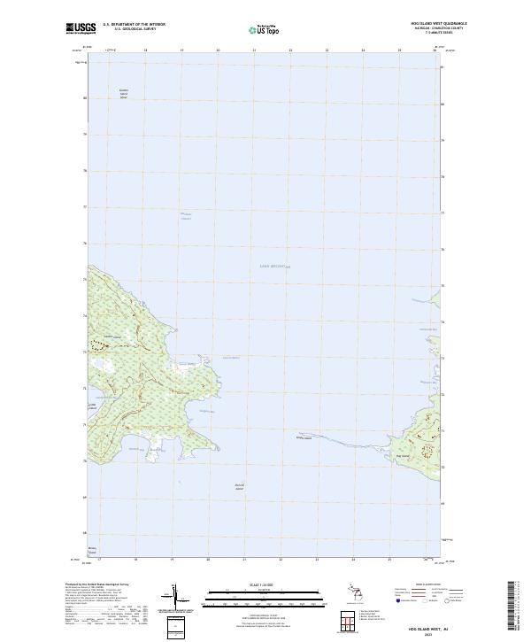 Hog Island West topographic map thumbnail