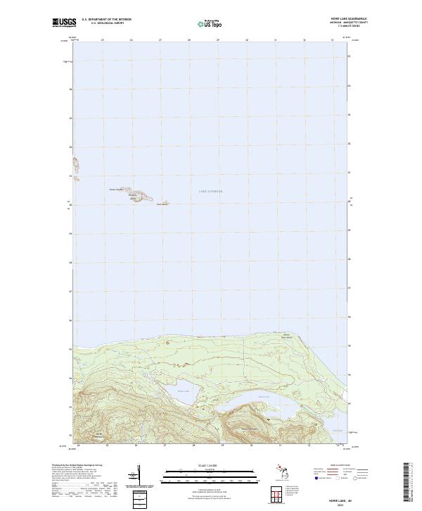 Howe Lake topographic map thumbnail