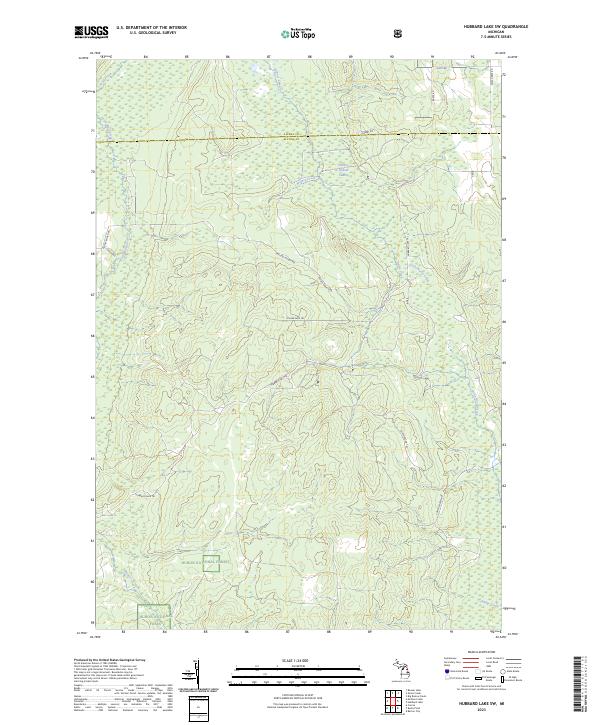 Hubbard Lake SW topographic map thumbnail
