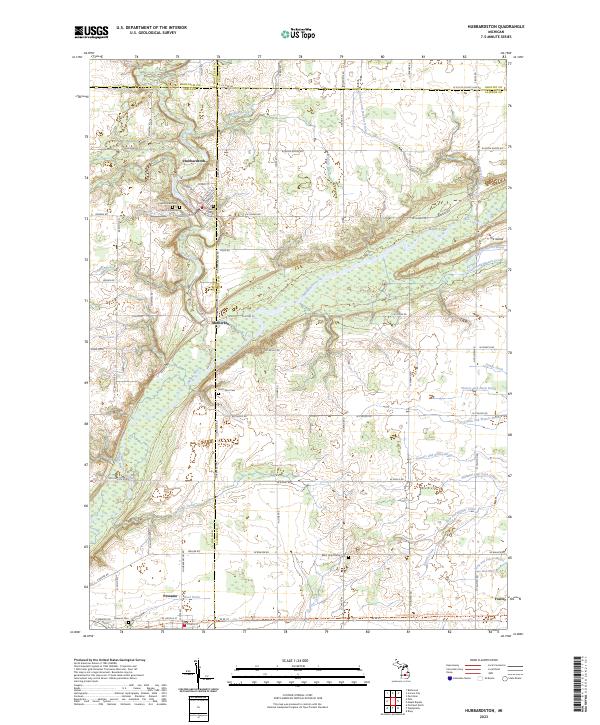Hubbardston topographic map thumbnail