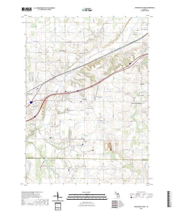 Hudsonville West topographic map thumbnail