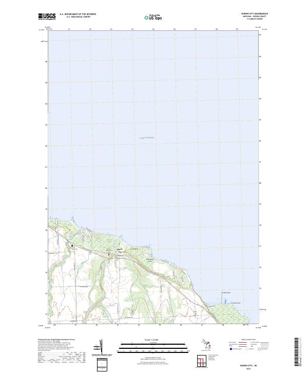 Huron City topographic map thumbnail