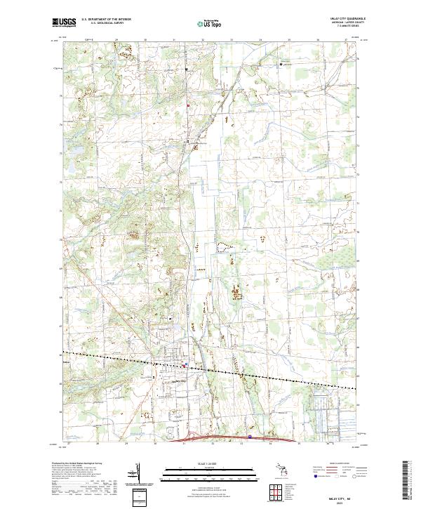 Imlay City topographic map thumbnail